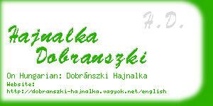hajnalka dobranszki business card